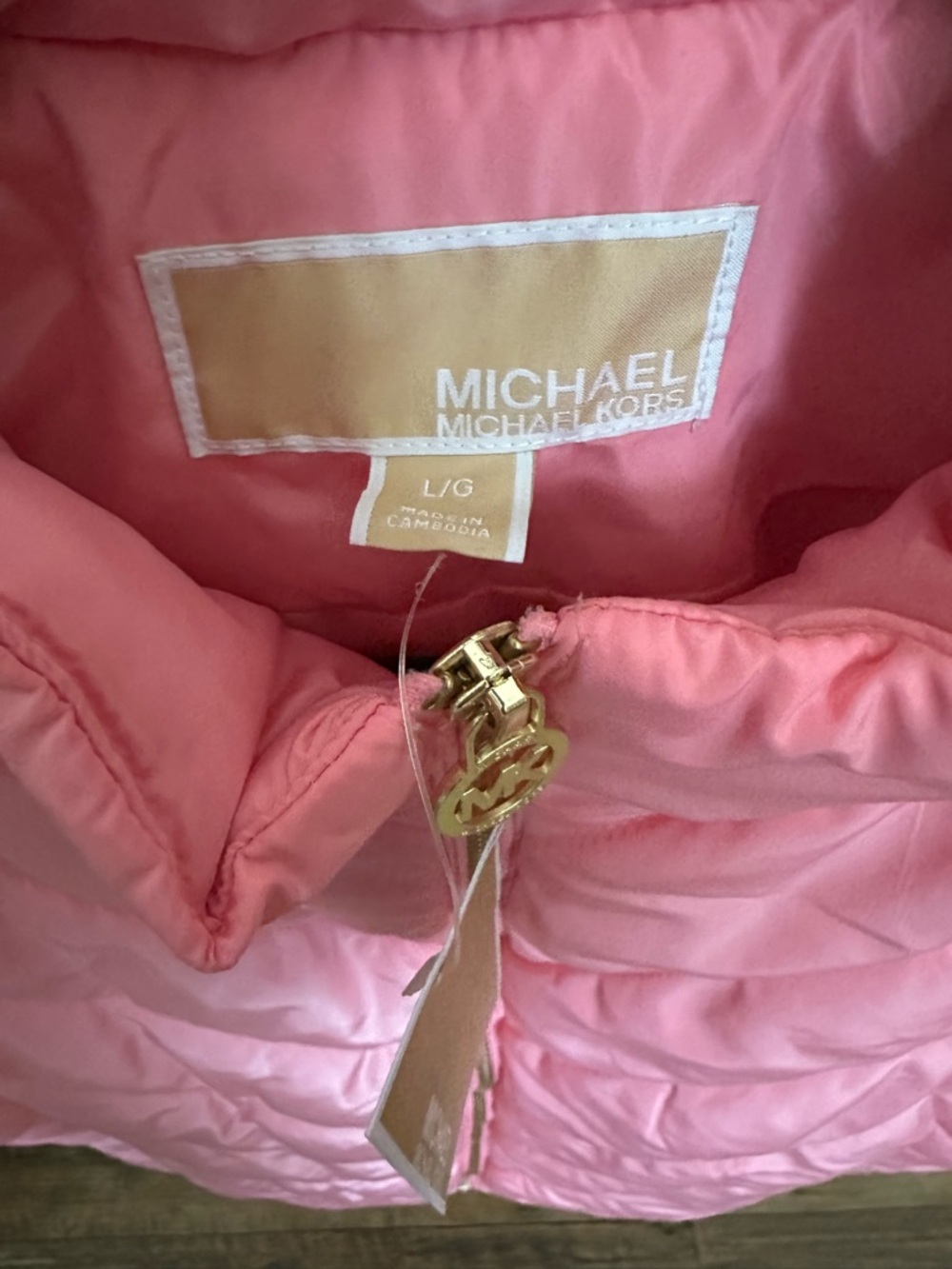 Michael Michael Kors Quilted Pink Women's Puffer Vest - Picture 6 of 6